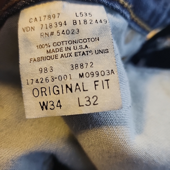 vintage gab blue jeans Men 34X32 made in usa - Picture 5 of 5